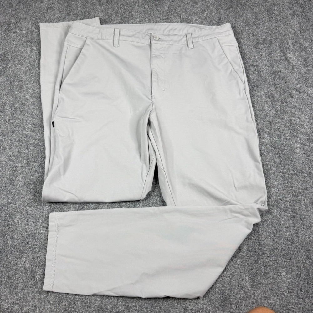 BYLT Everyday 2.0 Pant Mens Fit 38x32 Light Gray Stretch Tech Tapered Trousers